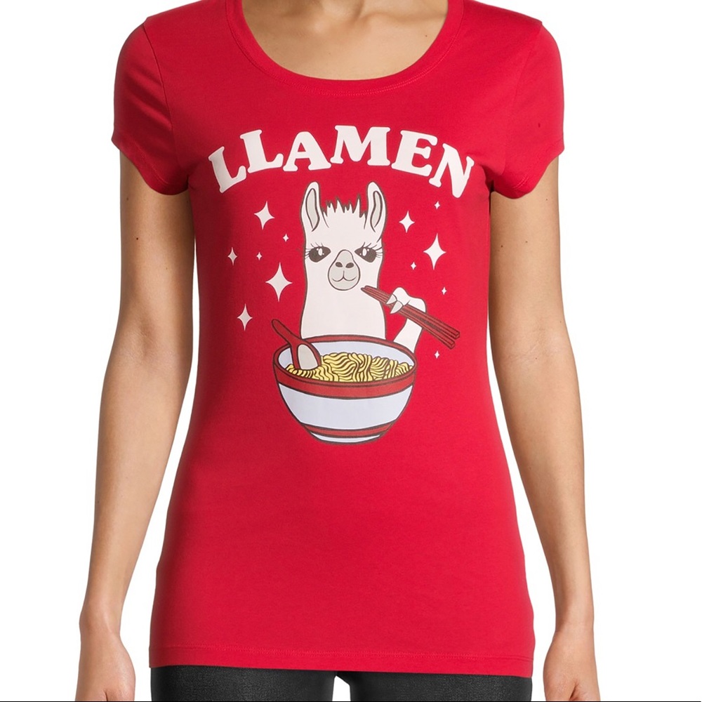 LLamen Llama Ramen Shirt Girls Large
